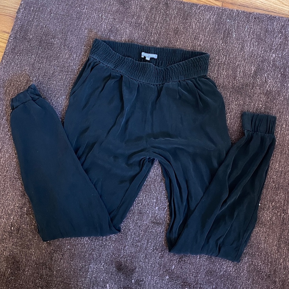 EMERSON THORPE Silk Black Pants